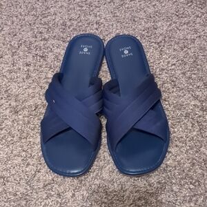 Shade & Shore Navy Slide Sandals